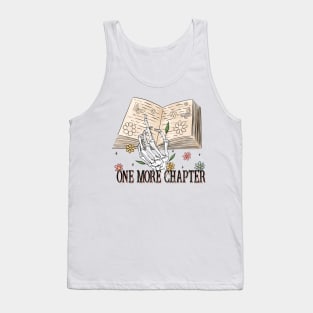 "One More Chapter" Skeleton & Book Tank Top